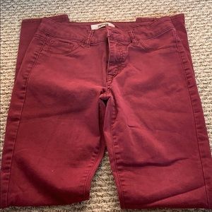 Maroon Jeans